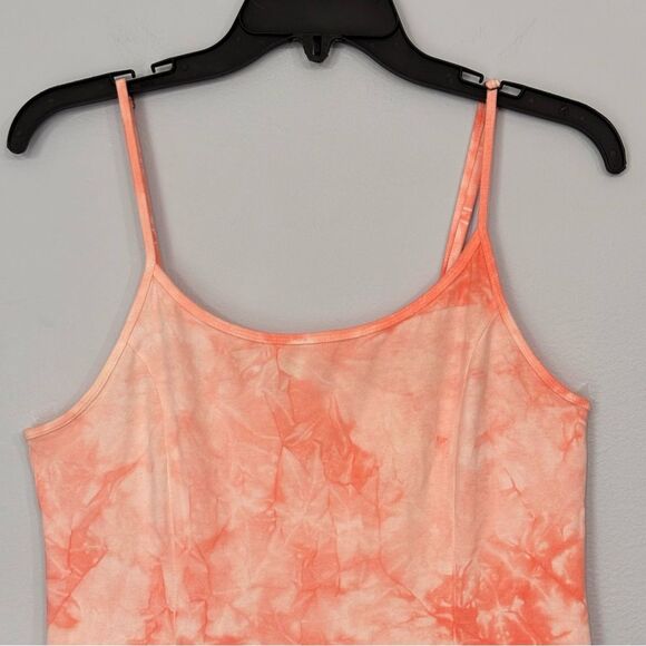 Billabong | Women’s Easy On Me Orange Tie Dye Mini Dress Spaghetti Straps Large - Picture 4 of 16